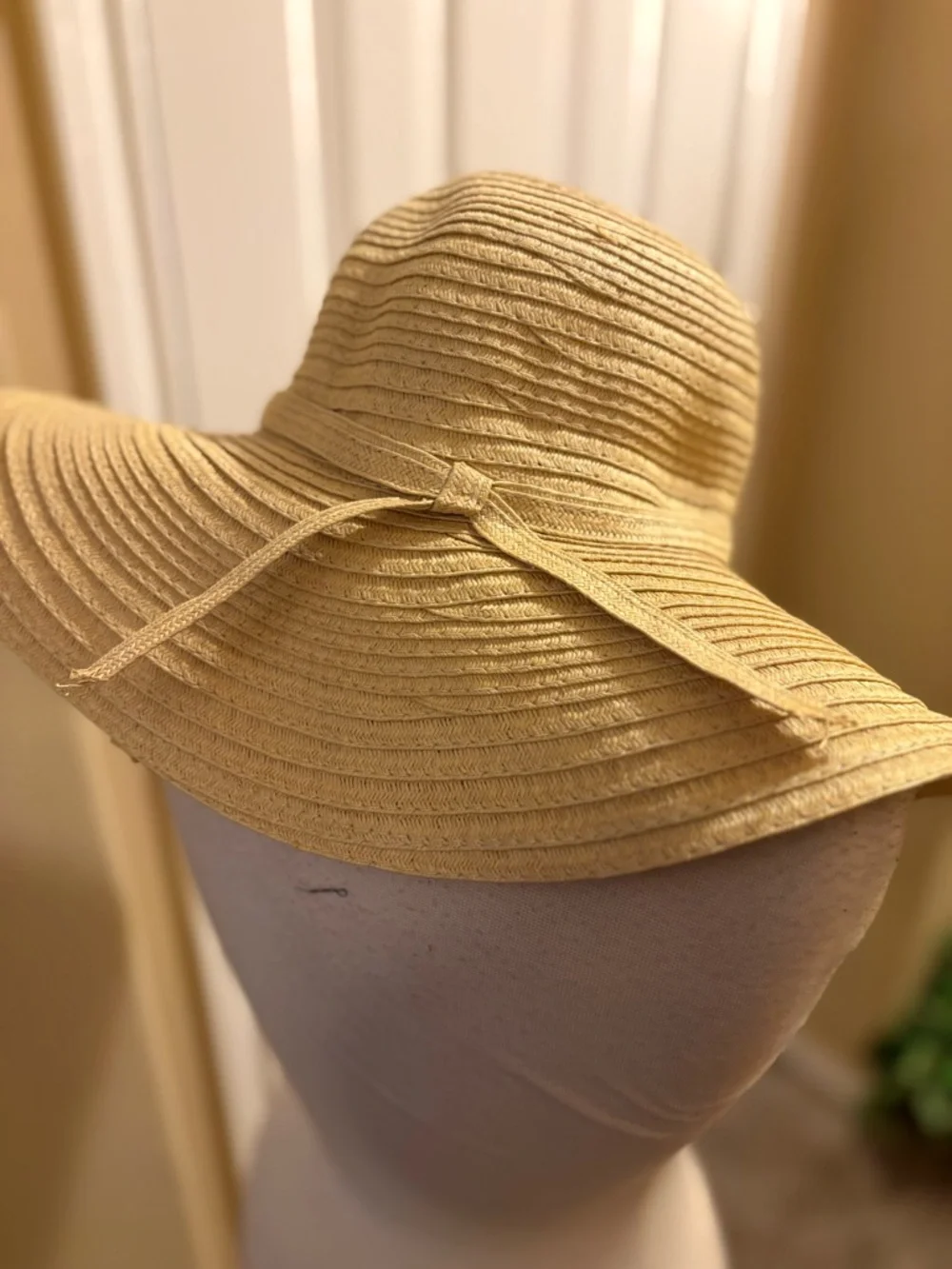 Y2K Bebe Floppy Wide Brim Straw Hat
